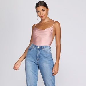 Chic Cowl Neck Bodysuit